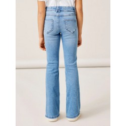 PANTALON DENIM CHICA FLARE AZUL MEDIO