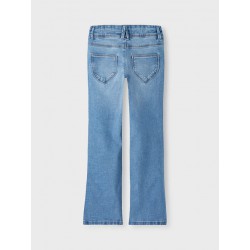 PANTALON DENIM CHICA FLARE AZUL MEDIO