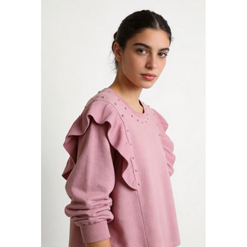 SUDADERA TEEN TACHUELAS COLOR