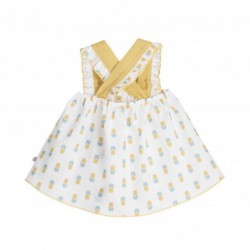 VESTIDO NIÑA PIÑAS AMARILLAS CALAMARO