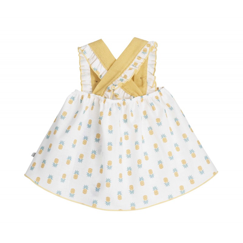 VESTIDO NIÑA PIÑAS AMARILLAS CALAMARO
