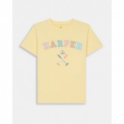 CAMISETA NIÑO LOGO HARPER BLANCA