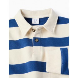 POLO CHICO RAYAS ANCHA AZUL