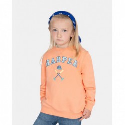 SUDADERA NIÑO LOGO HARPER CORAL