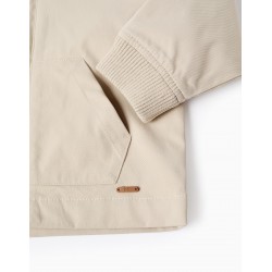 PARKA NIÑO NYLON CAPUCHA BEIGE