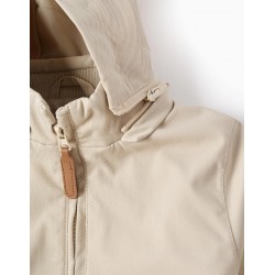 PARKA NIÑO NYLON CAPUCHA BEIGE