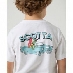 CAMISETA NIÑO TURTLE BLANCO