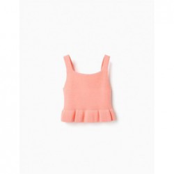 TOP CHICA CORAL PUNTO