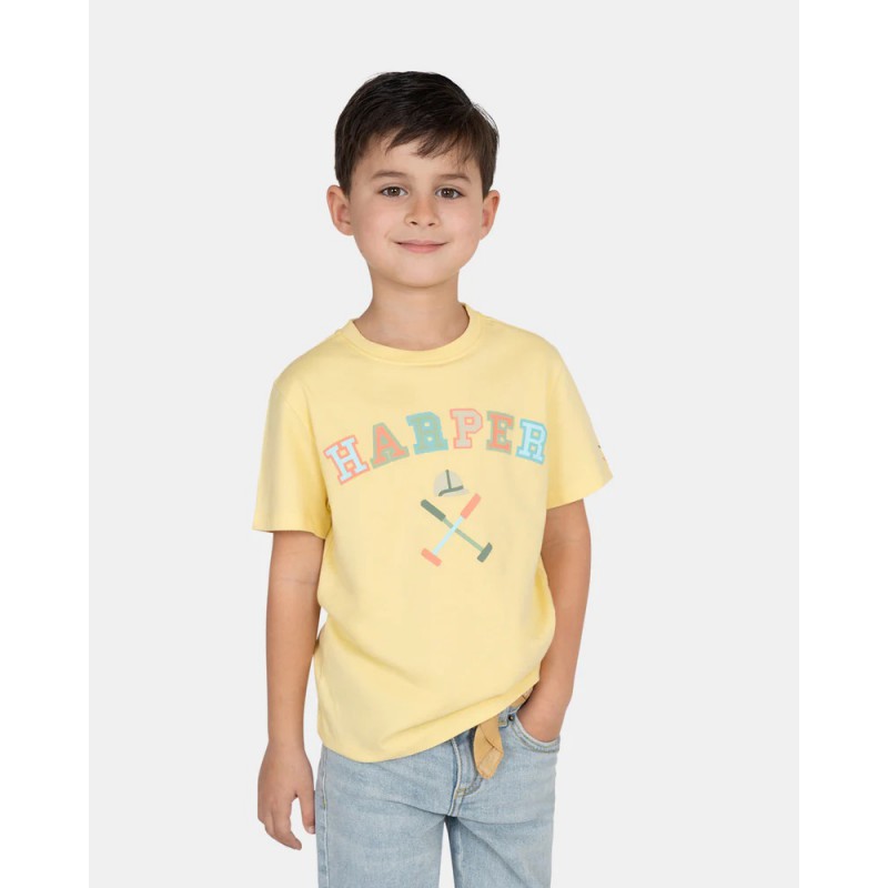 CAMISETA NIÑO LOGO HARPER BLANCA