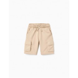 BERMUDA CHICO BOLSILLOS BEIGE