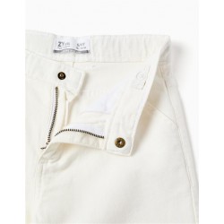 PANTALON NIÑA ANCHO BLANCO
