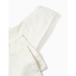 PANTALON NIÑA ANCHO BLANCO