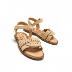 SANDALIA NIÑA TACHUELAS BEIGE
