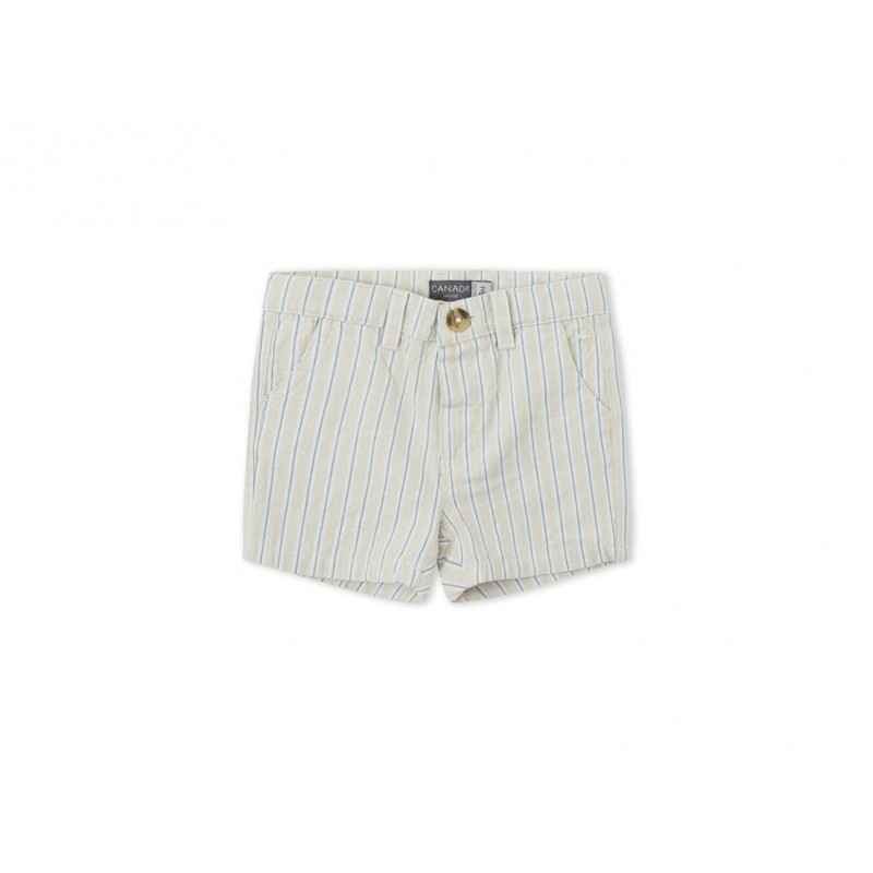 BERMUDA NIÑO RAYAS BEIGE