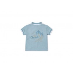 POLO BEBE PALMERAS AZUL AGUA