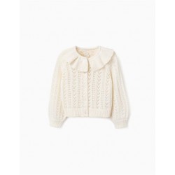 CHAQUETA NIÑA CALADA CUELLO CRUDO