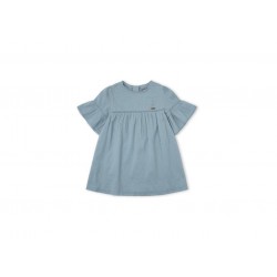 VESTIDO NIÑA MANGA 3/4 AZUL...