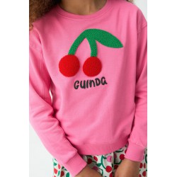 SUDADERA NIÑA CEREZA FUCSIA