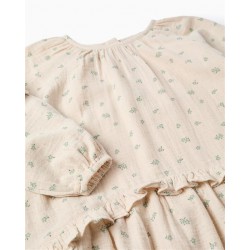 VESTIDO NIÑA FLORECITAS VERDES MINT
