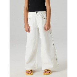 PANTALON CHICA TACHUELAS BLANCO