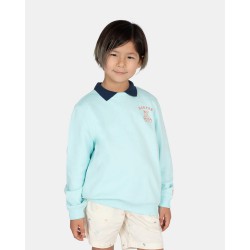 SUDADERA NIÑO  ARTHUR VERDE AGUA