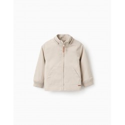 PARKA BEBE NYLON CAPUCHA BEIGE