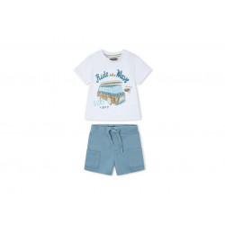 CAMISETA BEBE SURF & SHORT VERDE AGUA