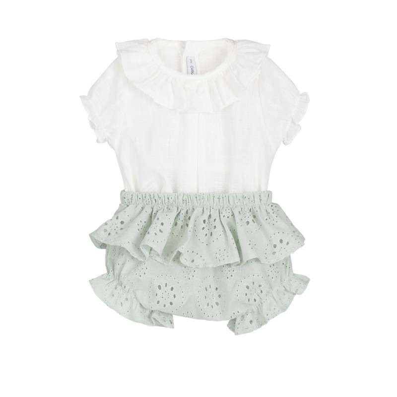 CONJUNTO POLOLO BORDADO MINT