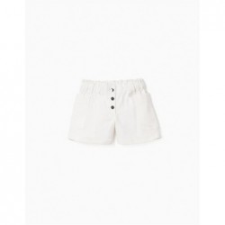 SHORT CHICA BOTONES CRUDO