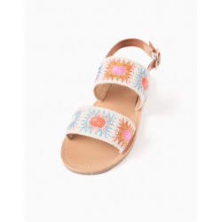 SANDALIA NIÑA CROCHET MULTICOLOR ZIPPY