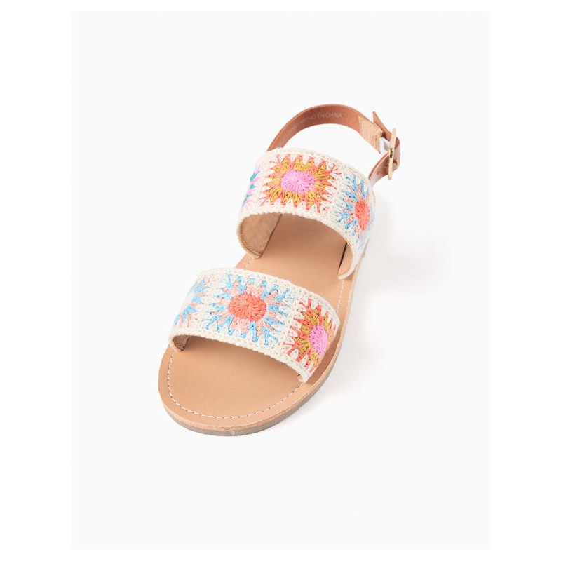SANDALIA NIÑA CROCHET MULTICOLOR ZIPPY