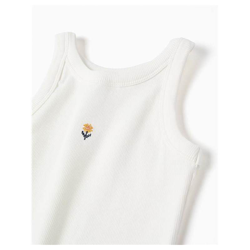 TOP NIÑA CANALE FLOR PUNTO CRUZ CRUDA