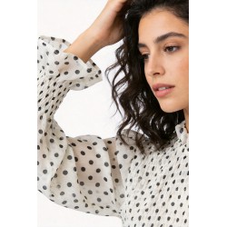 BLUSA TEEN LUNARES NEGROS