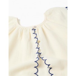 TOP CHICA ONDAS BORDADAS CRUDO