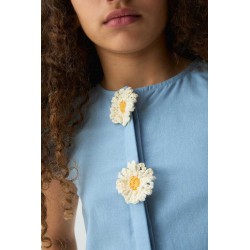 TOP NIÑA DENIM FLOR CROCHET