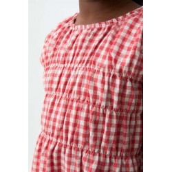 VESTIDO NIÑA VICHY ROJO