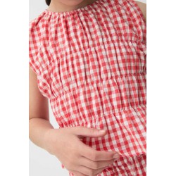 TOP NIÑA VICHY ROJO