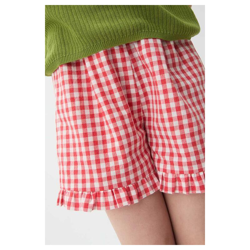 SHORT NIÑA VICHY ROJO
