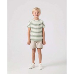 CAMISETA NIÑO SCOTTA RAYAS KHAKI