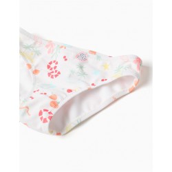 BIKINI NIÑA TIRANTE CRUZADO FLUOR DIBUJOS MARINOS