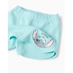 CAMISETA NIÑA STITCH & SHORT TURQUESA