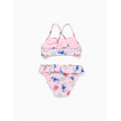 BIKINI NIÑA STITCH ROSA