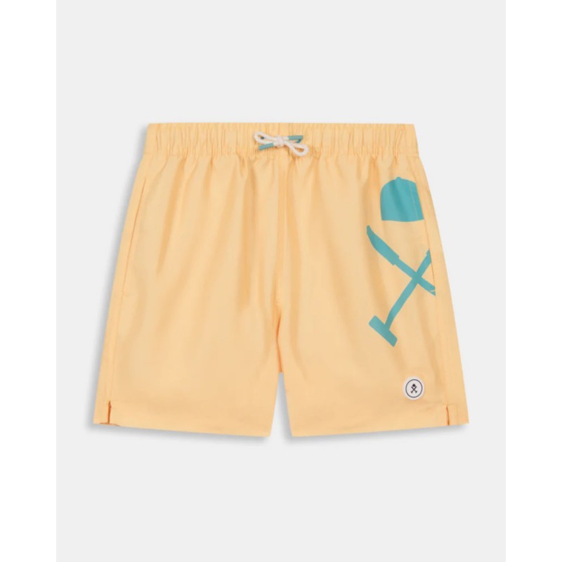 BAÑADOR CHICO LOGO NARANJA FLUOR