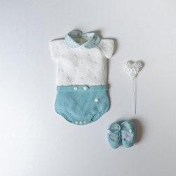 BODY PUNTO BEBE BICOLOR AGUA