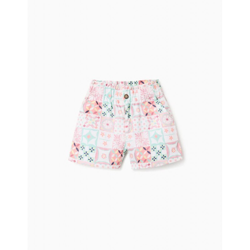 SHORT NIÑA ESTAMPADO MOSAICO