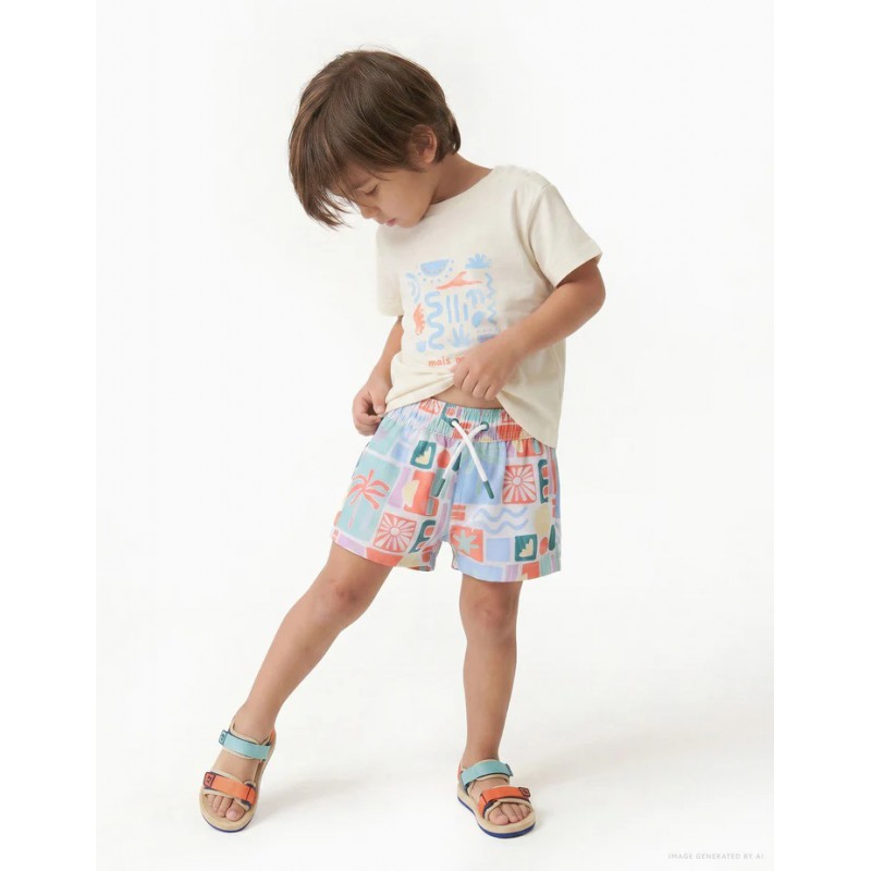 BAÑADOR NIÑO ESTAMPADO MOSAICO