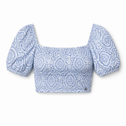 TOP CHICA ESTAMPADO AZUL