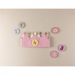 corona cumpleanos tela rosa infantil numeros intercambiables flor margarita little dutch chic and kid
