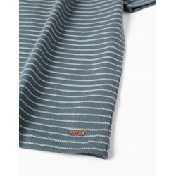 camiseta nina rayas jacquard azul beige zippy algodon premium chic and kid