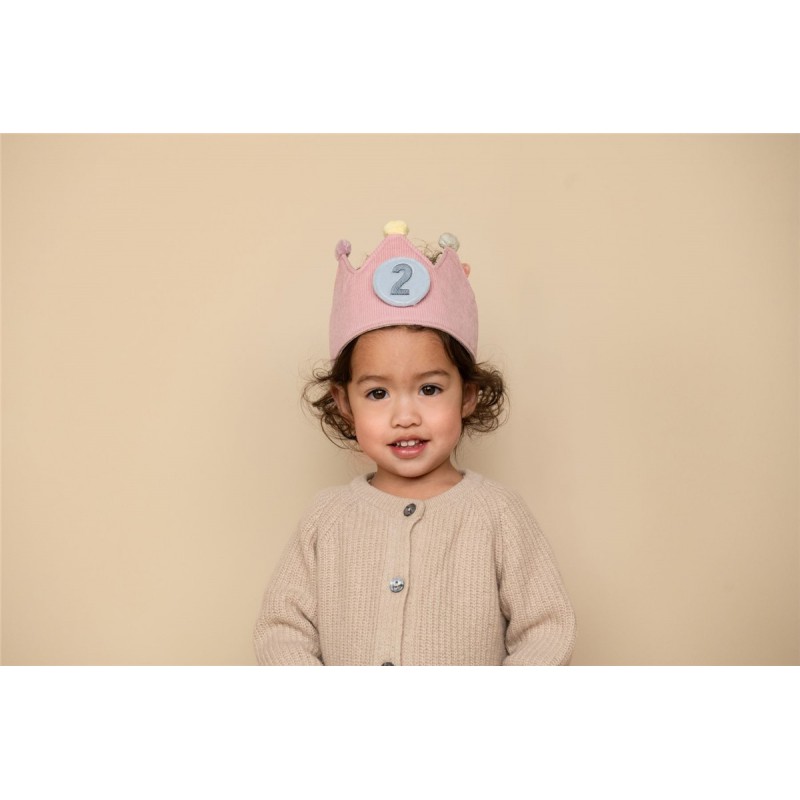 corona cumpleanos tela rosa infantil numeros intercambiables flor margarita little dutch chic and kid